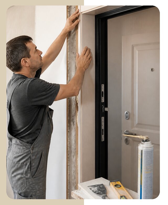 Профессиональный монтаж дверных откосов под ключ в Сосногорске